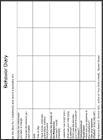 Thumbnail image of: Behavior Diary: Chart